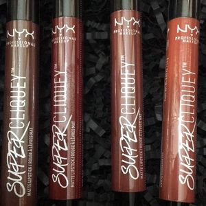 Bundle of 4 NWT NYX Super Cliquey Matte Lipsticks